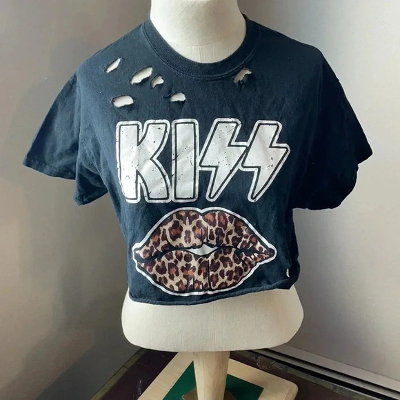 KISS Leopard Crop Top - Picture 1 of 4